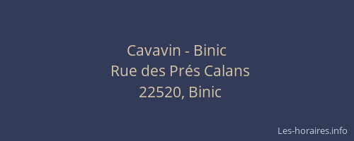 Cavavin - Binic