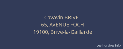 Cavavin BRIVE