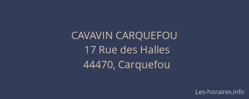 CAVAVIN CARQUEFOU