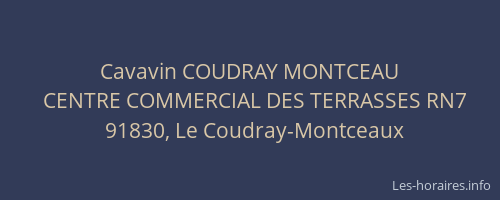 Cavavin COUDRAY MONTCEAU
