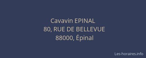Cavavin EPINAL