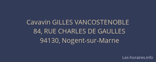 Cavavin GILLES VANCOSTENOBLE