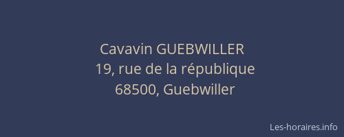 Cavavin GUEBWILLER