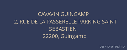 CAVAVIN GUINGAMP
