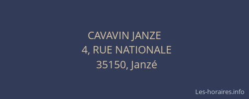 CAVAVIN JANZE