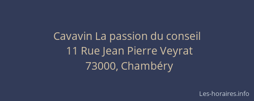 Cavavin La passion du conseil