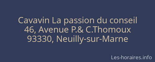 Cavavin La passion du conseil
