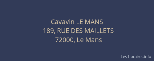 Cavavin LE MANS