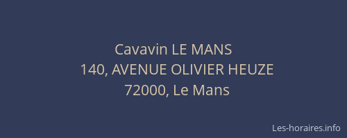Cavavin LE MANS