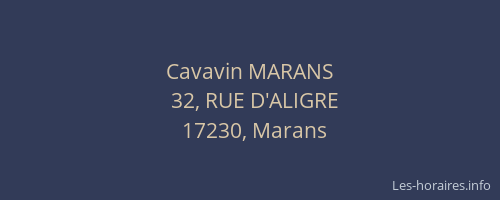 Cavavin MARANS
