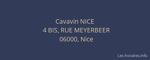 Cavavin NICE
