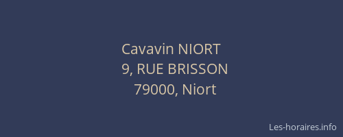 Cavavin NIORT