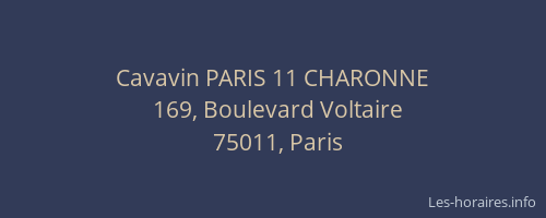 Cavavin PARIS 11 CHARONNE