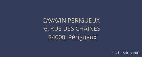 CAVAVIN PERIGUEUX