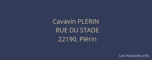 Cavavin PLERIN