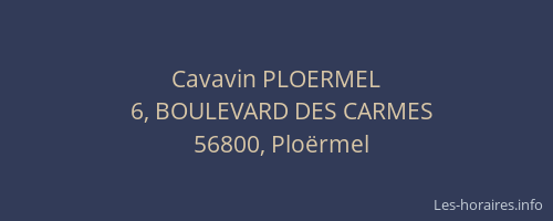 Cavavin PLOERMEL