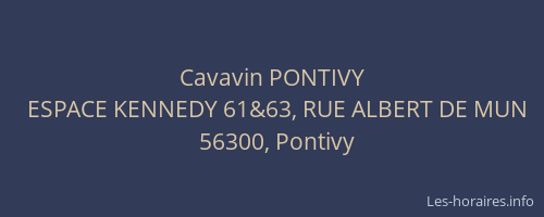 Cavavin PONTIVY