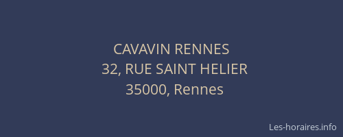 CAVAVIN RENNES