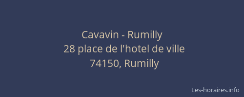 Cavavin - Rumilly