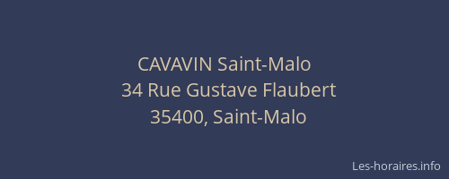 CAVAVIN Saint-Malo