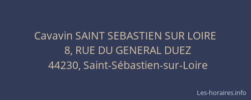 Cavavin SAINT SEBASTIEN SUR LOIRE