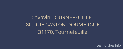 Cavavin TOURNEFEUILLE