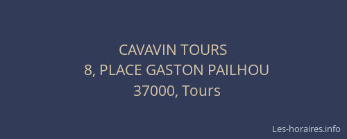 CAVAVIN TOURS