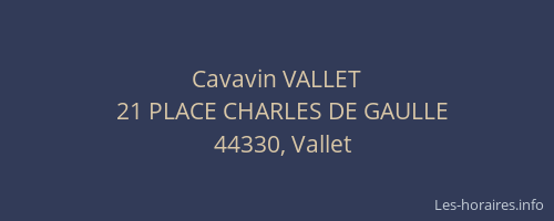 Cavavin VALLET
