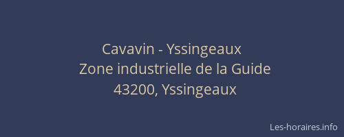 Cavavin - Yssingeaux