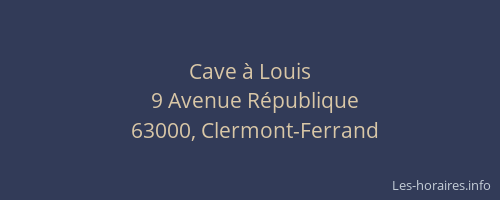 Cave à Louis