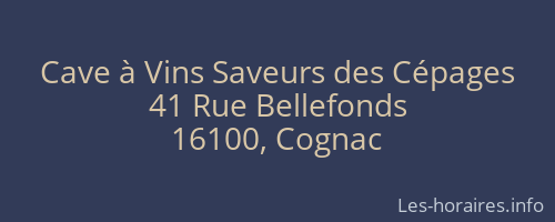 Cave à Vins Saveurs des Cépages