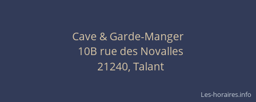 Cave & Garde-Manger