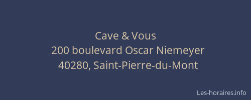 Cave & Vous