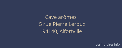 Cave ar&ocirc;mes