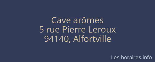 Cave arômes