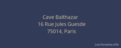 Cave Balthazar