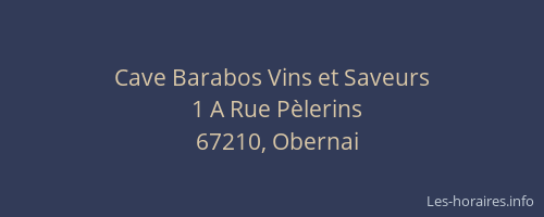 Cave Barabos Vins et Saveurs
