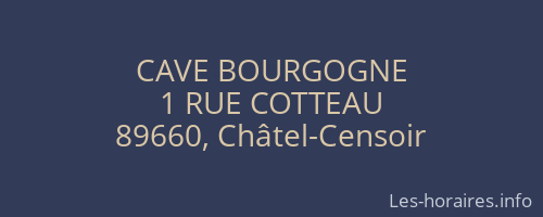 CAVE BOURGOGNE
