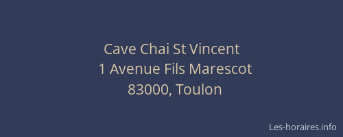 Cave Chai St Vincent