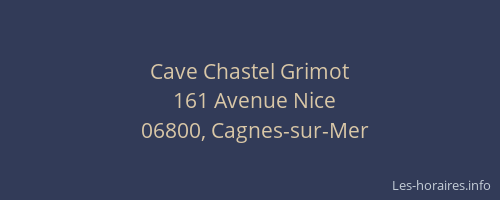 Cave Chastel Grimot