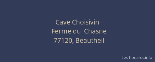 Cave Choisivin