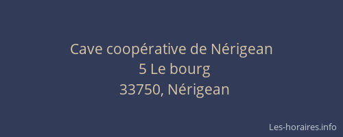 Cave coop&eacute;rative de N&eacute;rigean