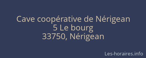 Cave coopérative de Nérigean