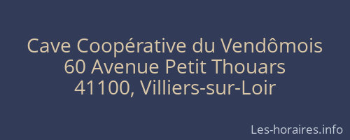 Cave Coopérative du Vendômois