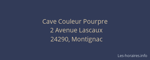 Cave Couleur Pourpre