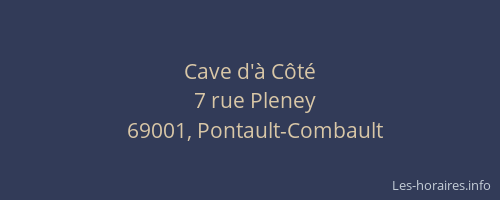 Cave d'à Côté