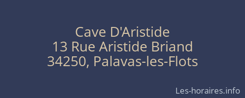 Cave D'Aristide