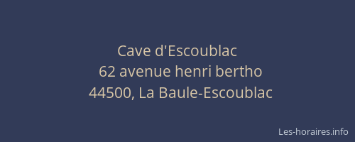 Cave d'Escoublac