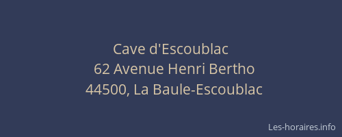 Cave d'Escoublac