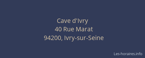 Cave d'Ivry